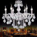 Vente chaude antique blanc cintrage cristal bougie cristal lustre pièces éclairage 81027